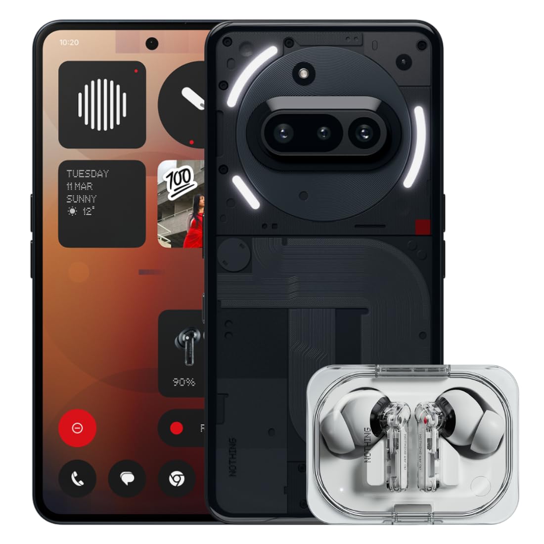 Nothing Phone (3a) 256 GB - Handy mit 32-MP-Frontkamera, 30-facher